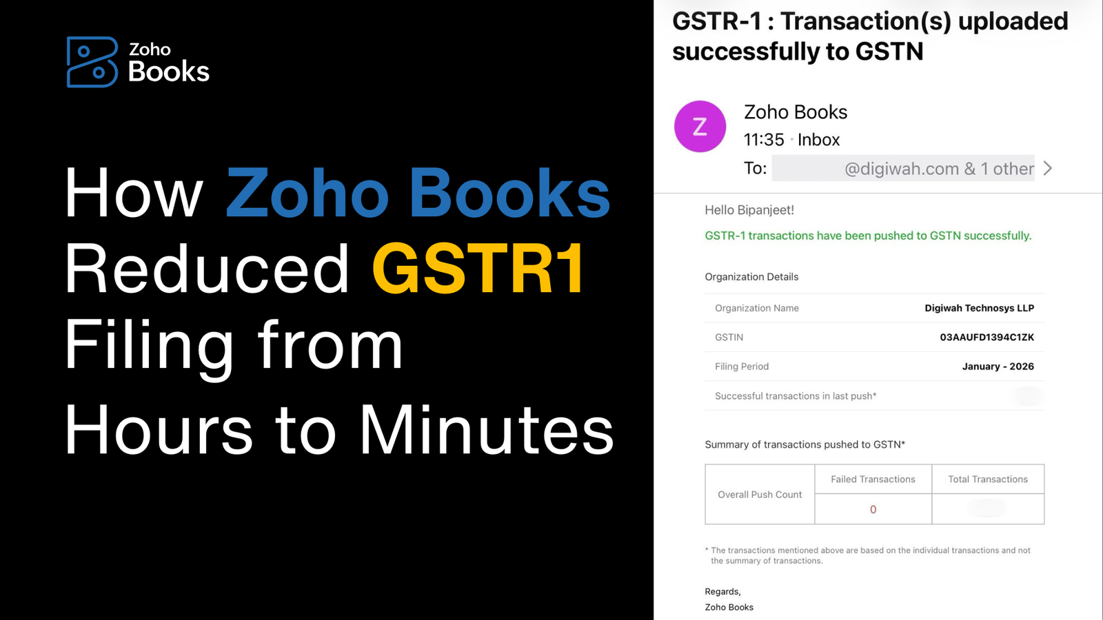 How Zoho Books Reduced GSTR1 Filing from Hours to Minutes