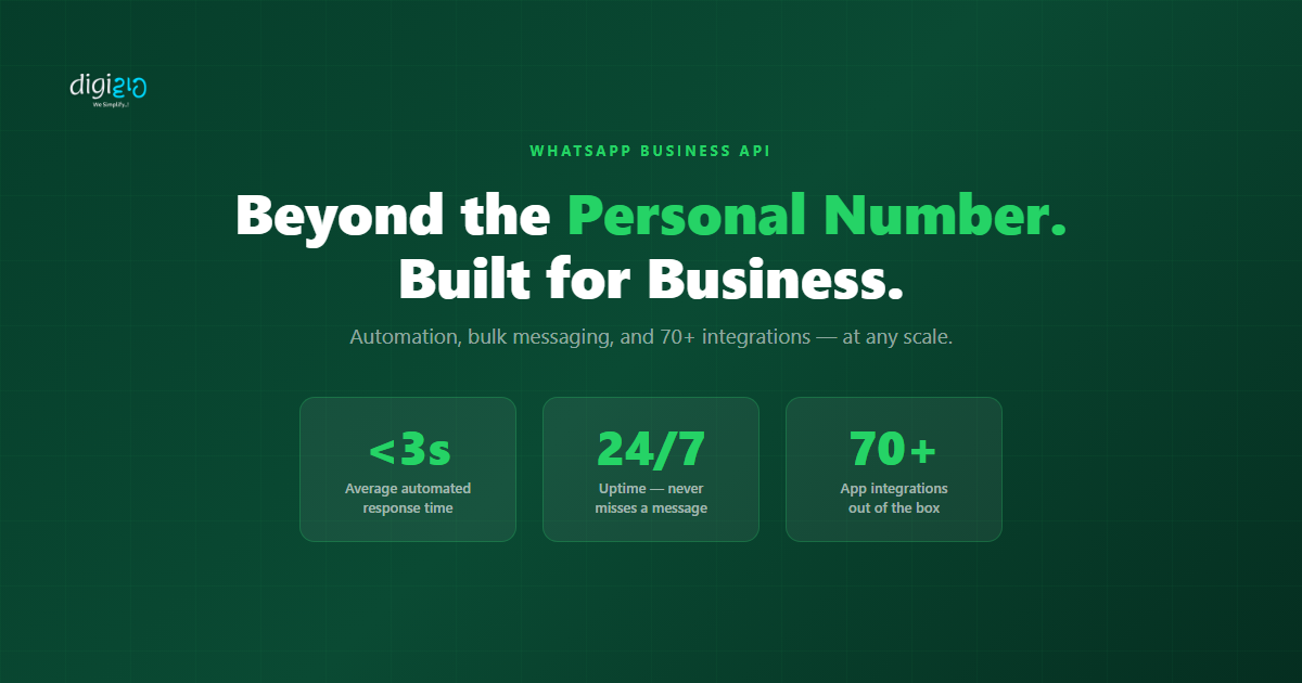 WhatsApp Business API vs personal number — Digiwah